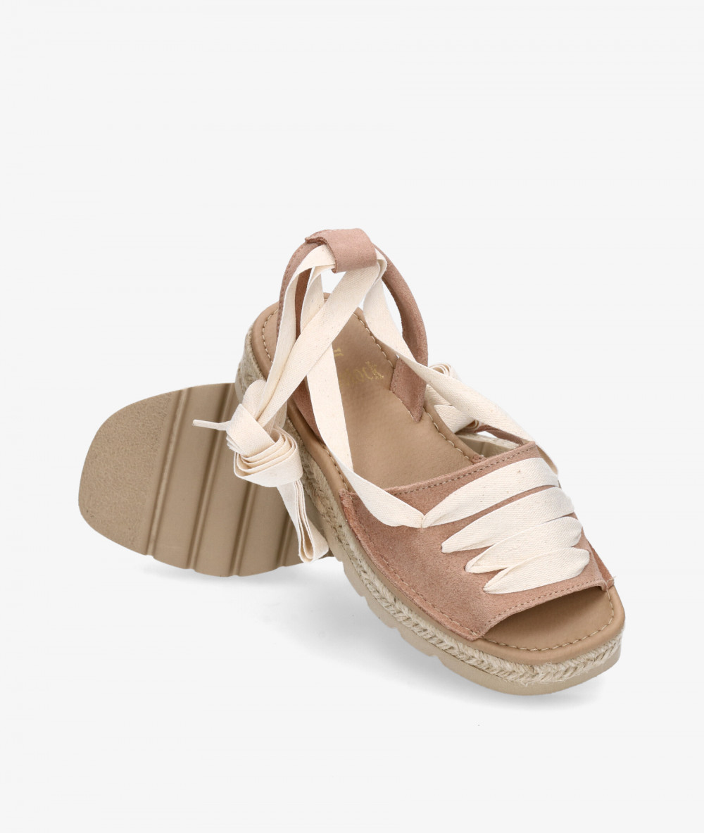 Sandalias Rhostock 14083 en serraje nude Sandalias Rhostock 14083 en serraje nude