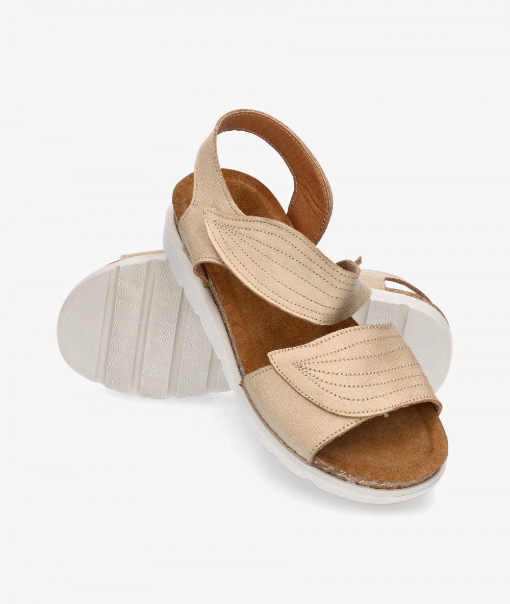 Sandalias Rhostock 14105 en nobuck beige Sandalias Rhostock 14105 en nobuck beige