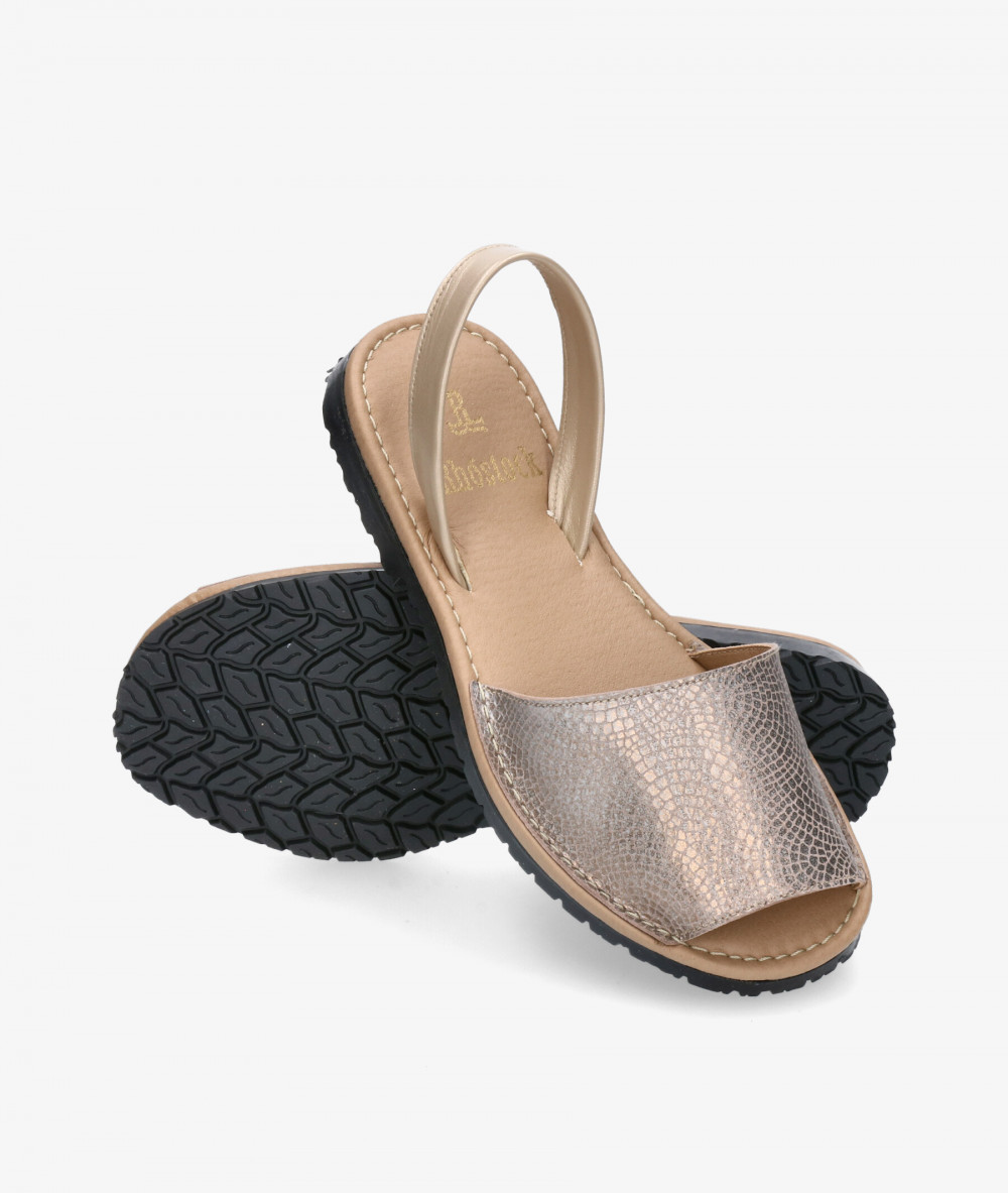 Sandalias Rhostock 150 en taupe metalizado Sandalias Rhostock 150 en taupe metalizado