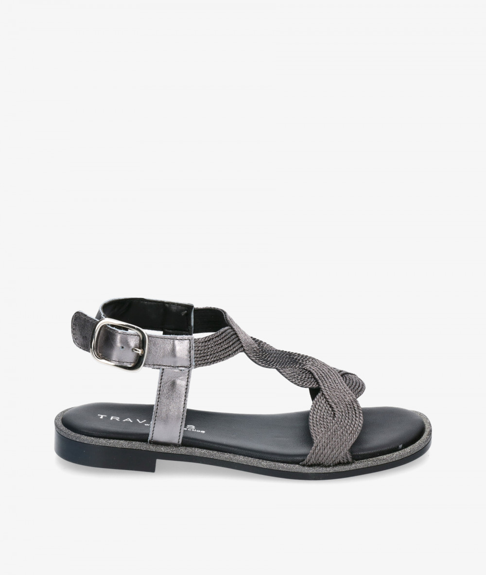 Sandalias Traveris 1575532 en plomo