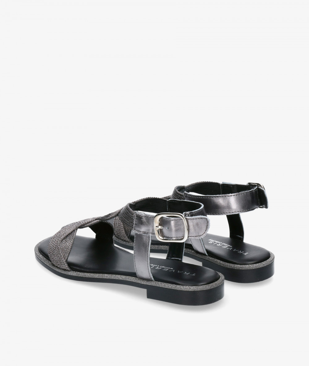 Sandalias Traveris 1575532 en plomo