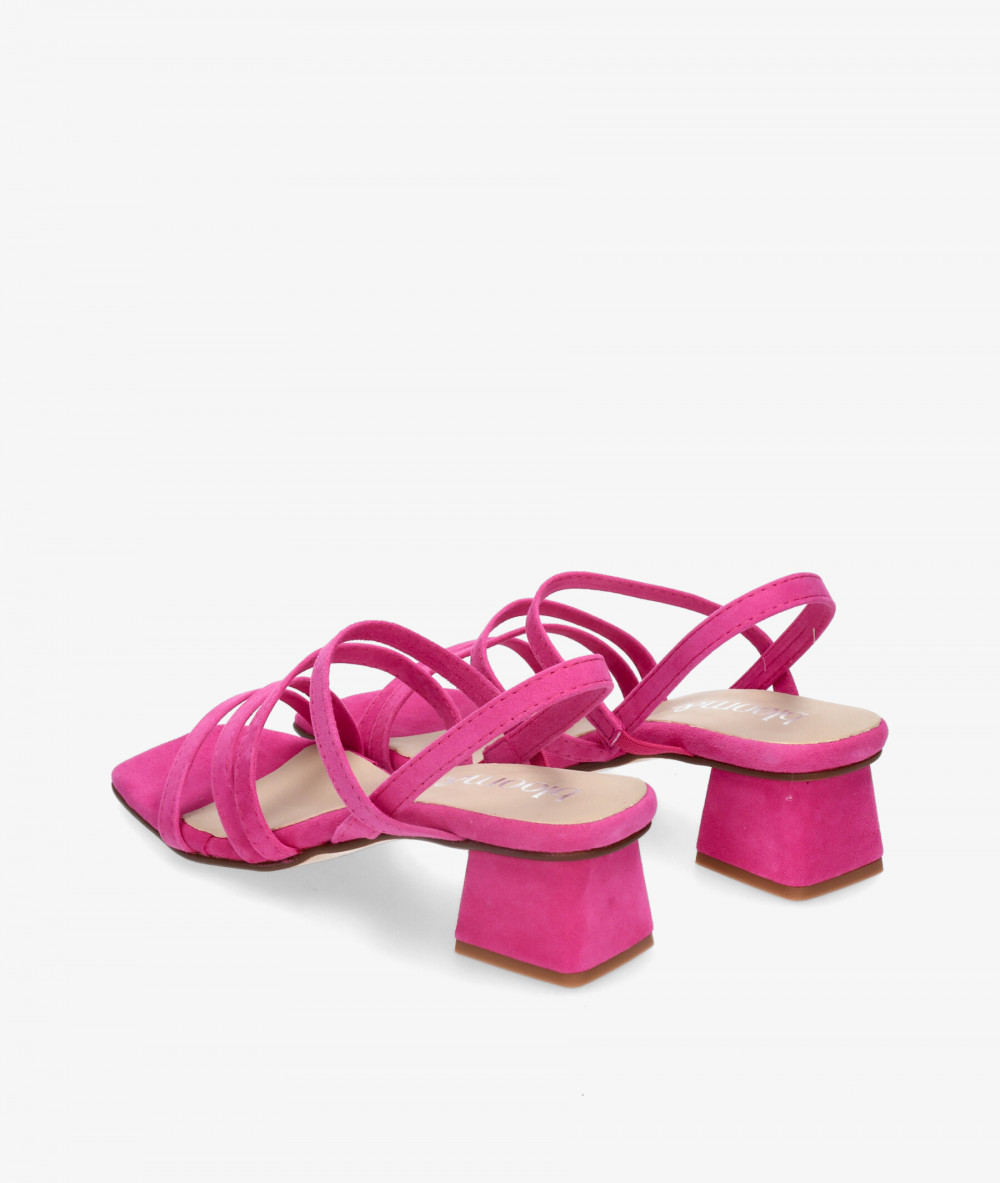 Sandalias bloom&you MIMOSA en ante fucsia