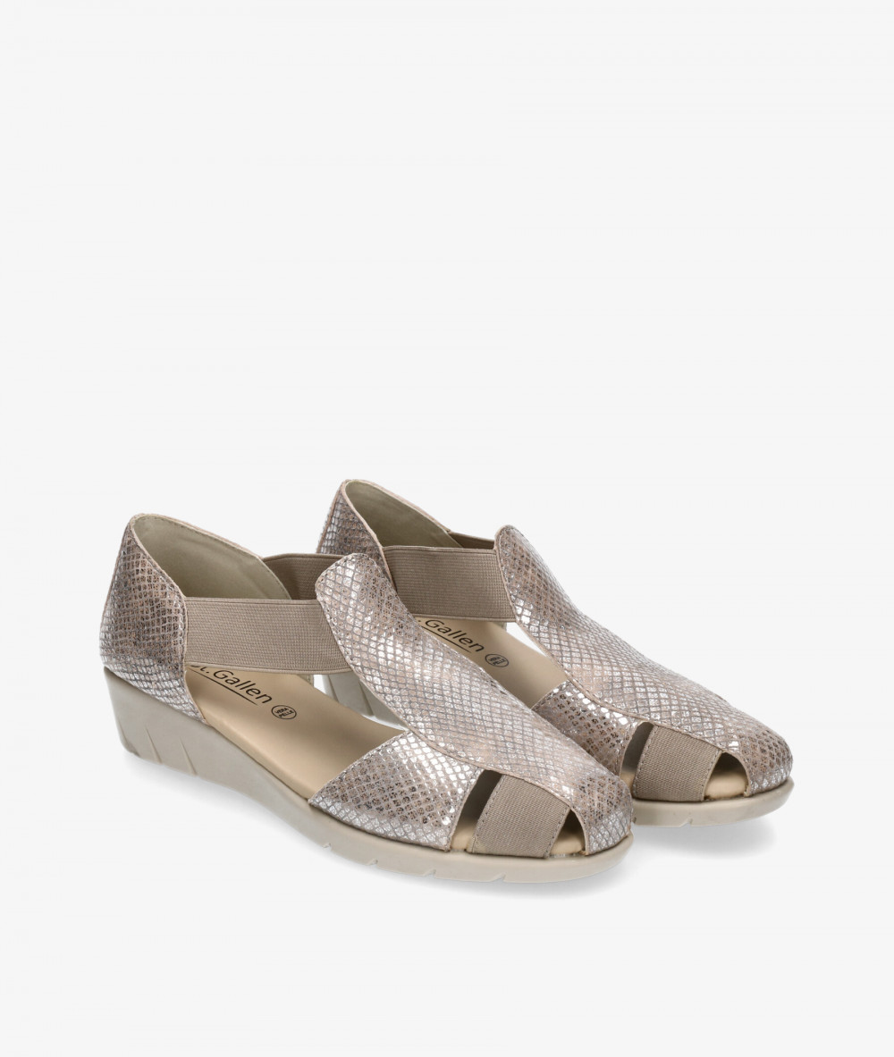 Zapatos St. Gallen  21-04-16980 KEILA en serpiente plata Zapatos St. Gallen  21-04-16980 KEILA en serpiente plata