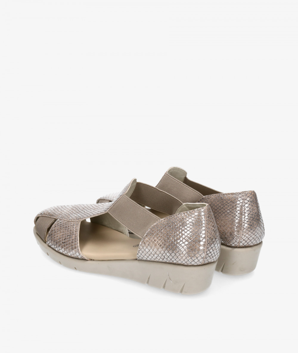 Zapatos St. Gallen  21-04-16980 KEILA en serpiente plata Zapatos St. Gallen  21-04-16980 KEILA en serpiente plata