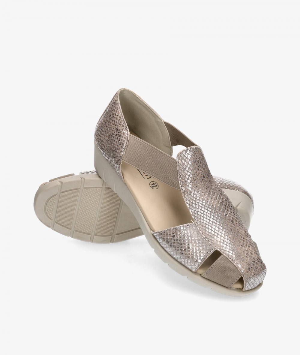 Zapatos St. Gallen  21-04-16980 KEILA en serpiente plata Zapatos St. Gallen  21-04-16980 KEILA en serpiente plata