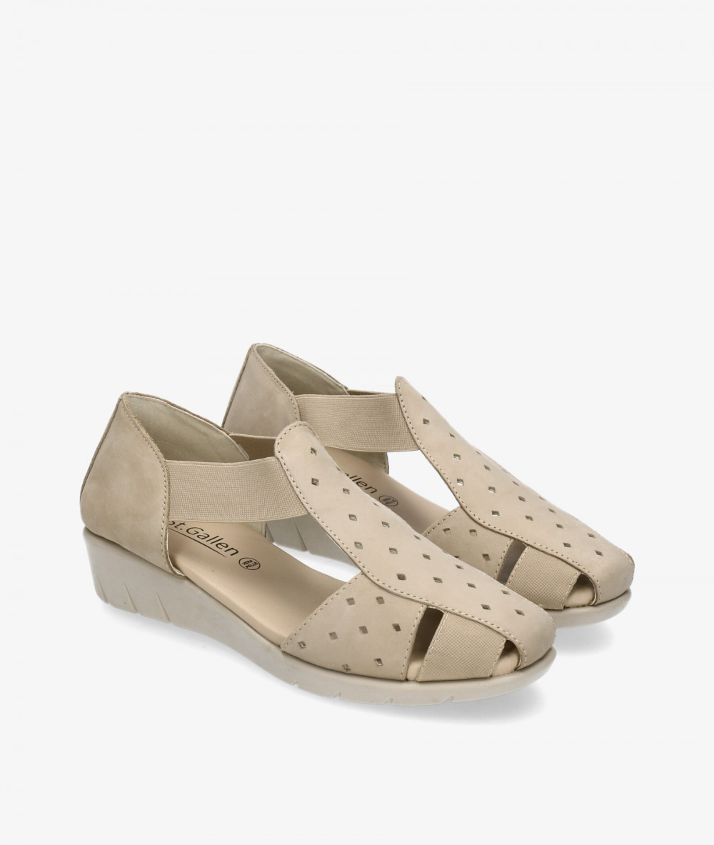 Sandalias St. Gallen  21-05-17079 KELLY en nobuck beige