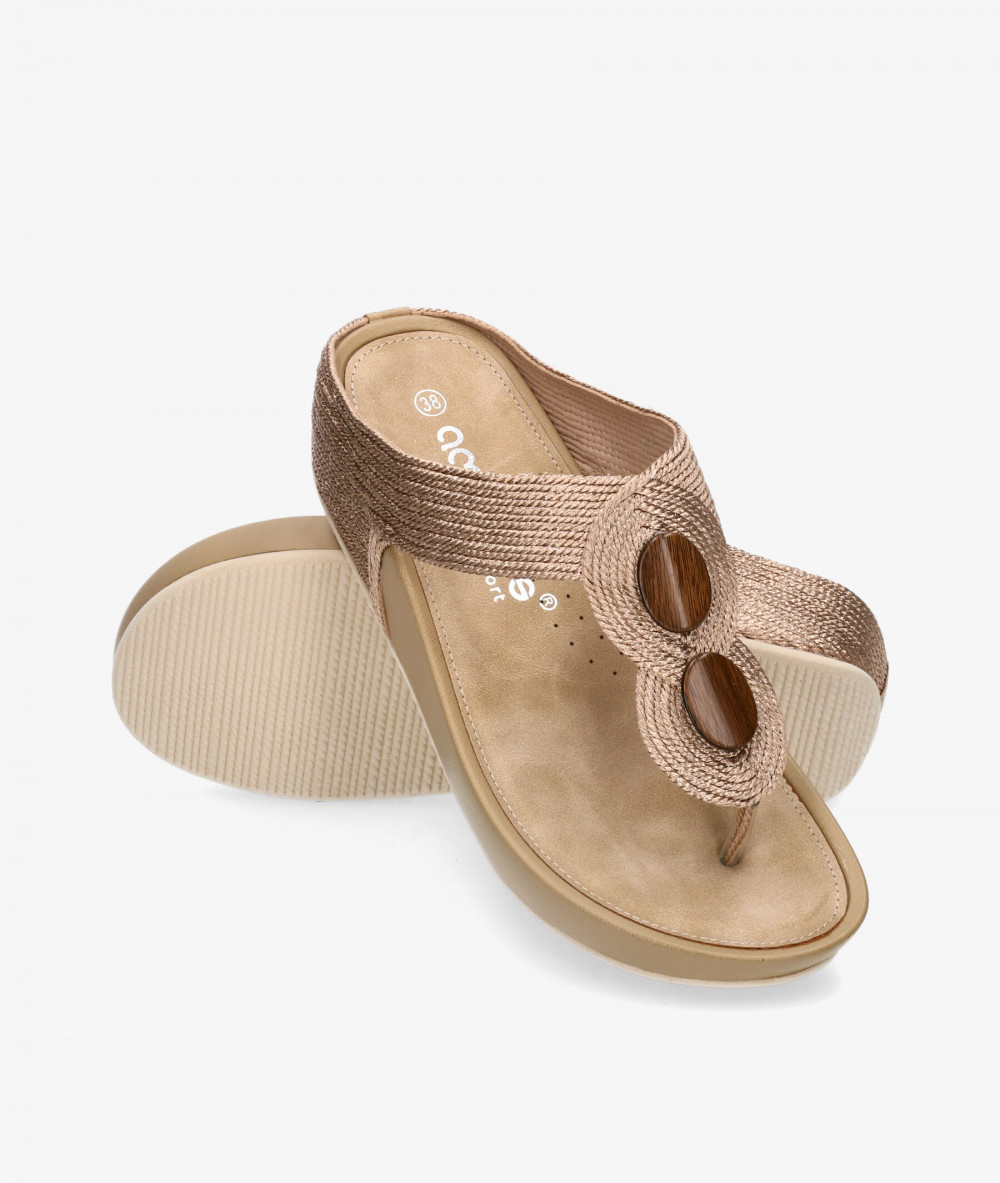 Sandalias Amarpies 23582 en bronce