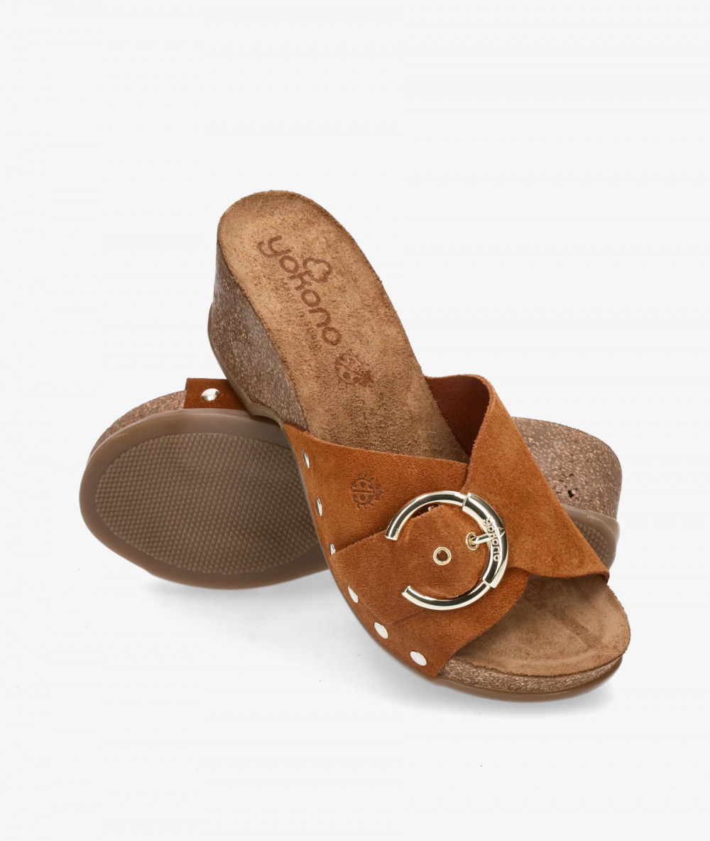 Sandalias Yokono CANARIAS 003 en serraje cuero