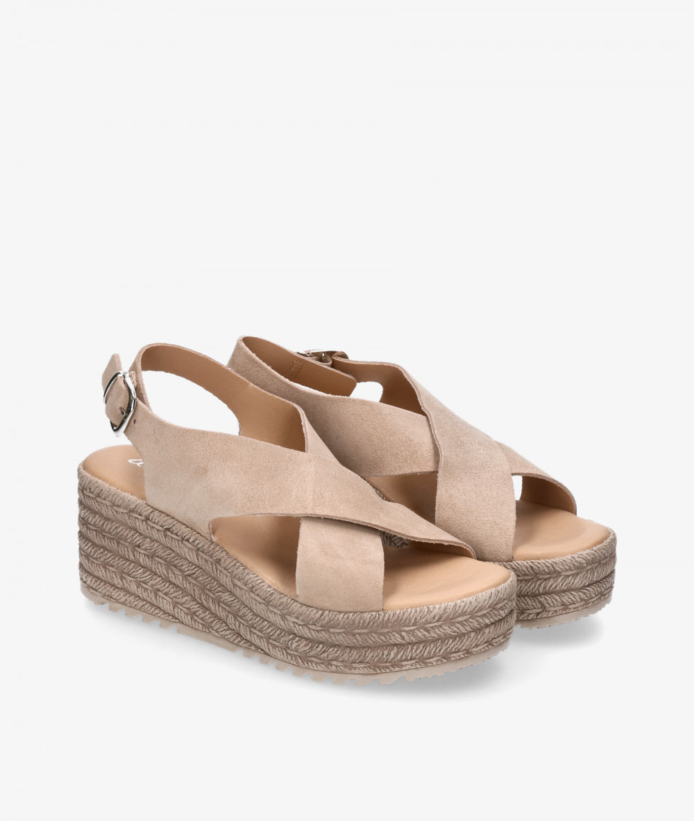 Sandalias pabloochoa.shoes 843830 en serraje taupe