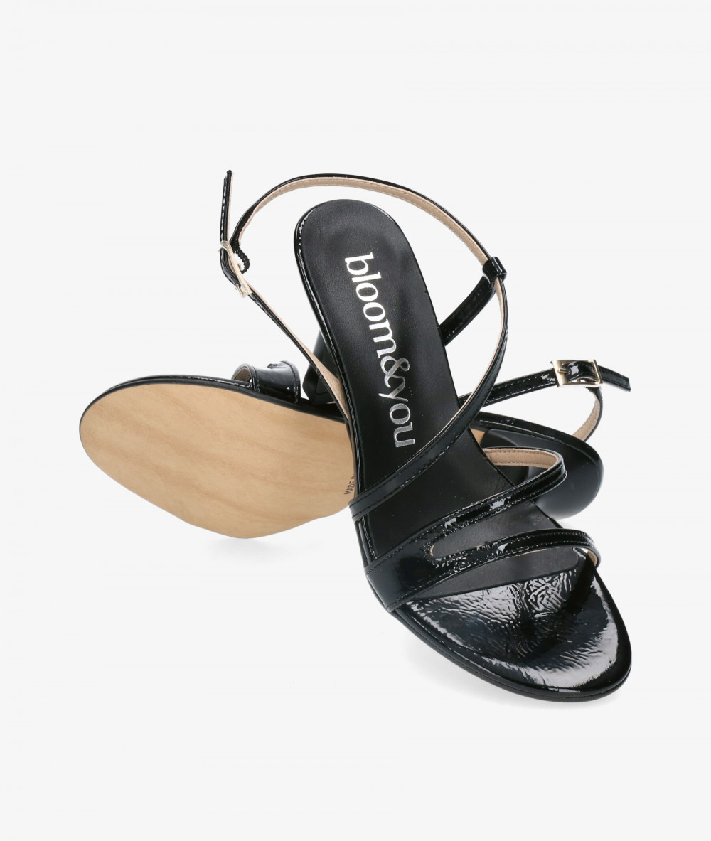 Sandalias bloom&you MOSS en charol negro Sandalias bloom&you MOSS en charol negro