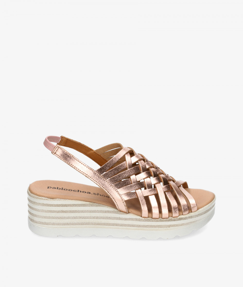 Sandalias pabloochoa.shoes 9056 en nude metalizado Sandalias pabloochoa.shoes 9056 en nude metalizado