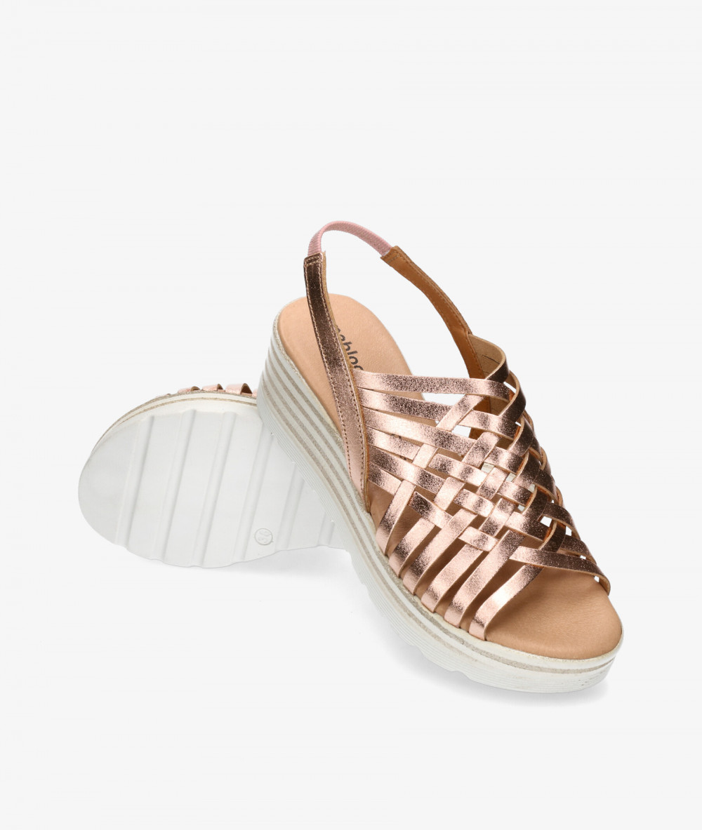 Sandalias pabloochoa.shoes 9056 en nude metalizado Sandalias pabloochoa.shoes 9056 en nude metalizado