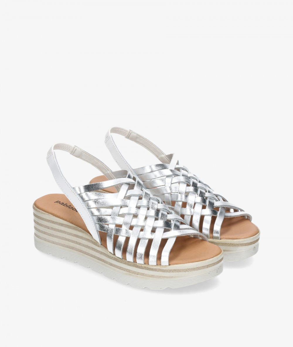Sandalias pabloochoa.shoes 9056 en plata Sandalias pabloochoa.shoes 9056 en plata