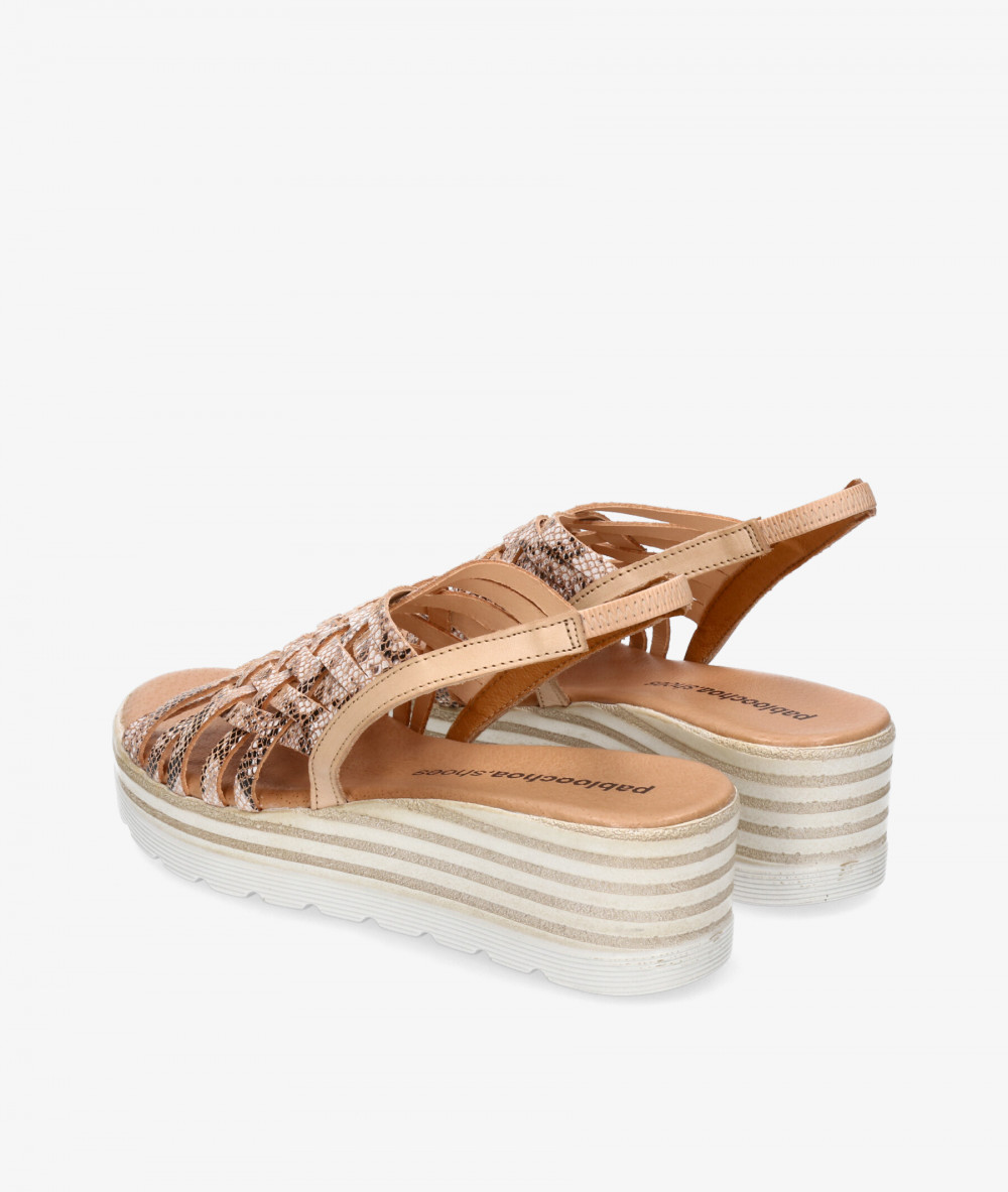 Sandalias pabloochoa.shoes 9056 en beige Sandalias pabloochoa.shoes 9056 en beige