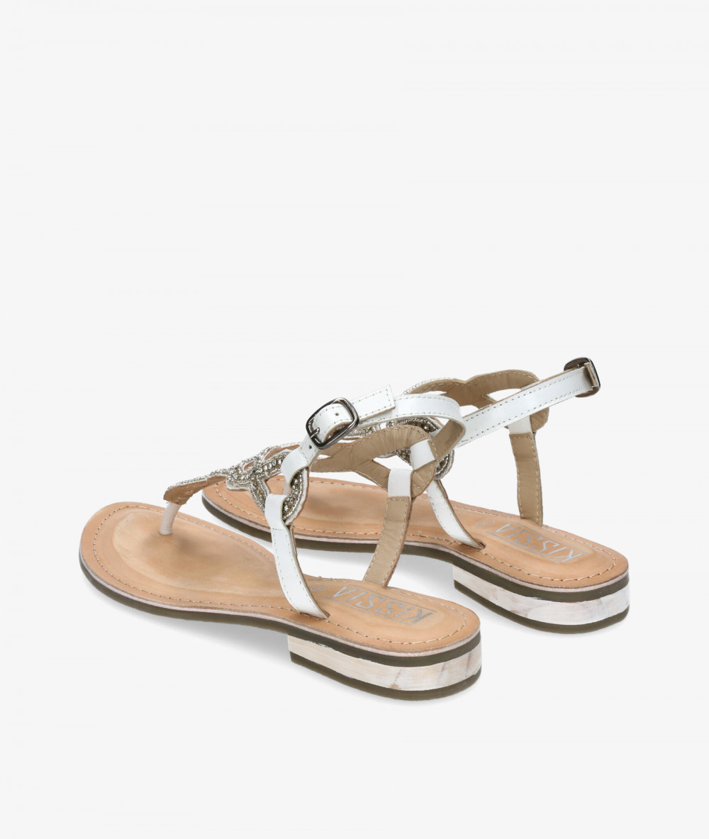 Sandalias Kissia  BOMBAI KG-4809 en blanco