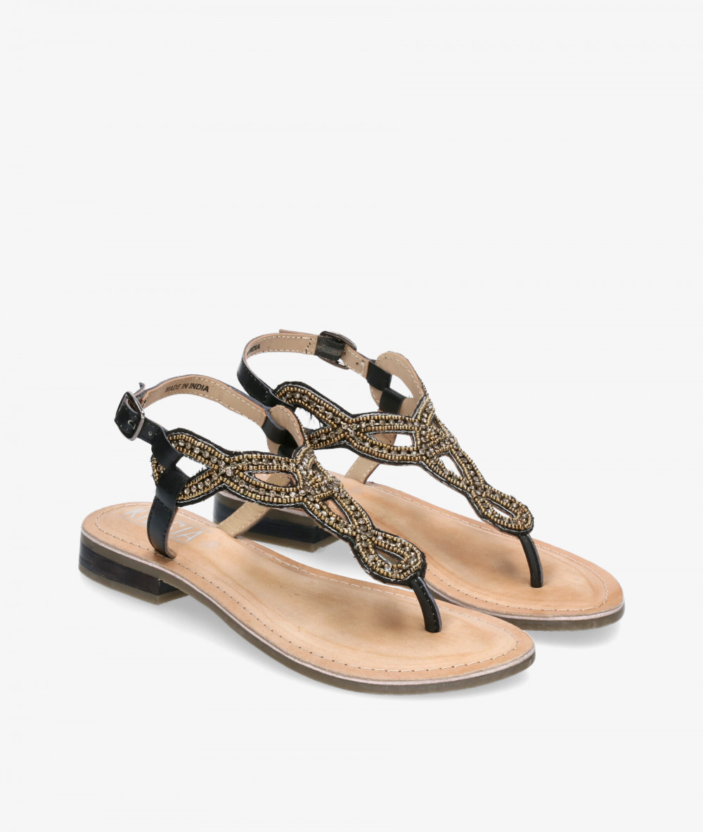 Sandalias Kissia  BOMBAI KG-4809 en negro Sandalias Kissia  BOMBAI KG-4809 en negro