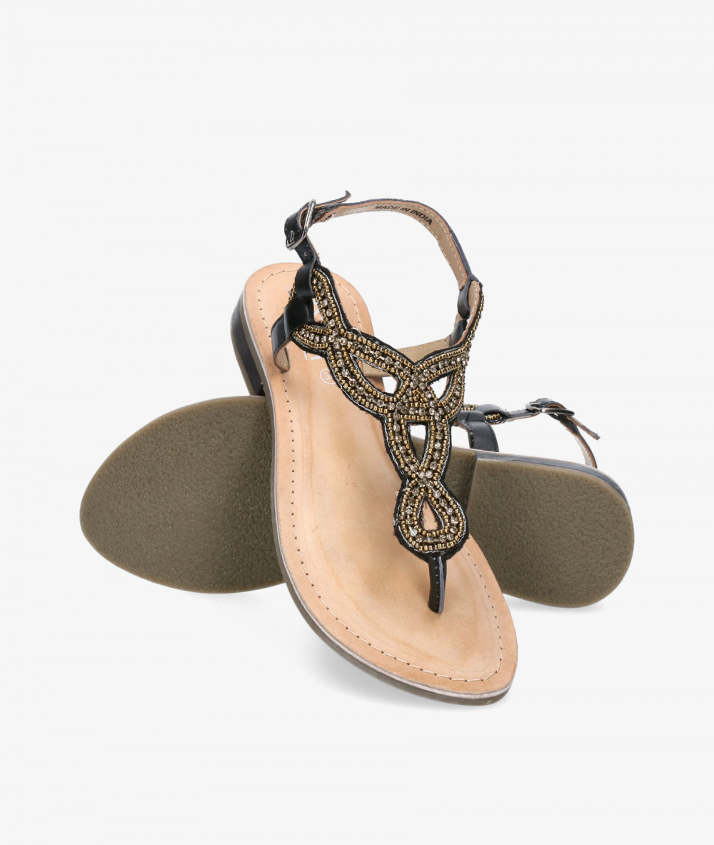 Sandalias Kissia  BOMBAI KG-4809 en negro Sandalias Kissia  BOMBAI KG-4809 en negro