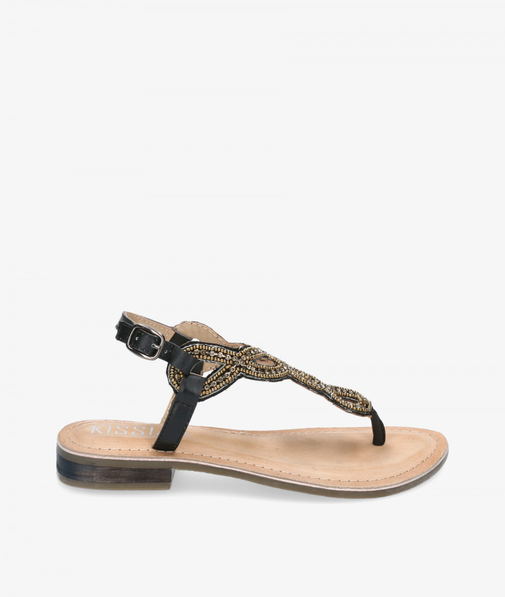 Sandalias Kissia  BOMBAI KG-4809 en negro Sandalias Kissia  BOMBAI KG-4809 en negro