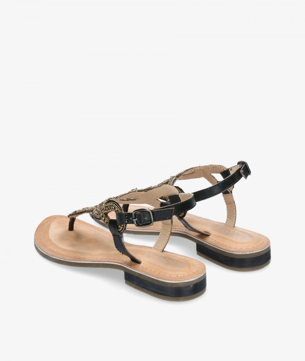 Sandalias Kissia  BOMBAI KG-4809 en negro Sandalias Kissia  BOMBAI KG-4809 en negro