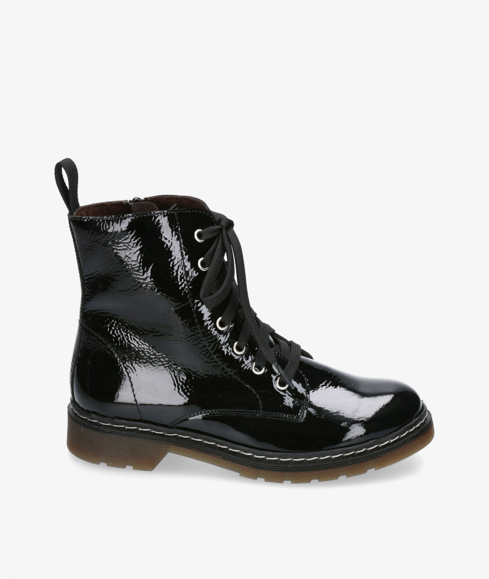 Botines Kissia  503 en charol negro Botines Kissia  503 en charol negro