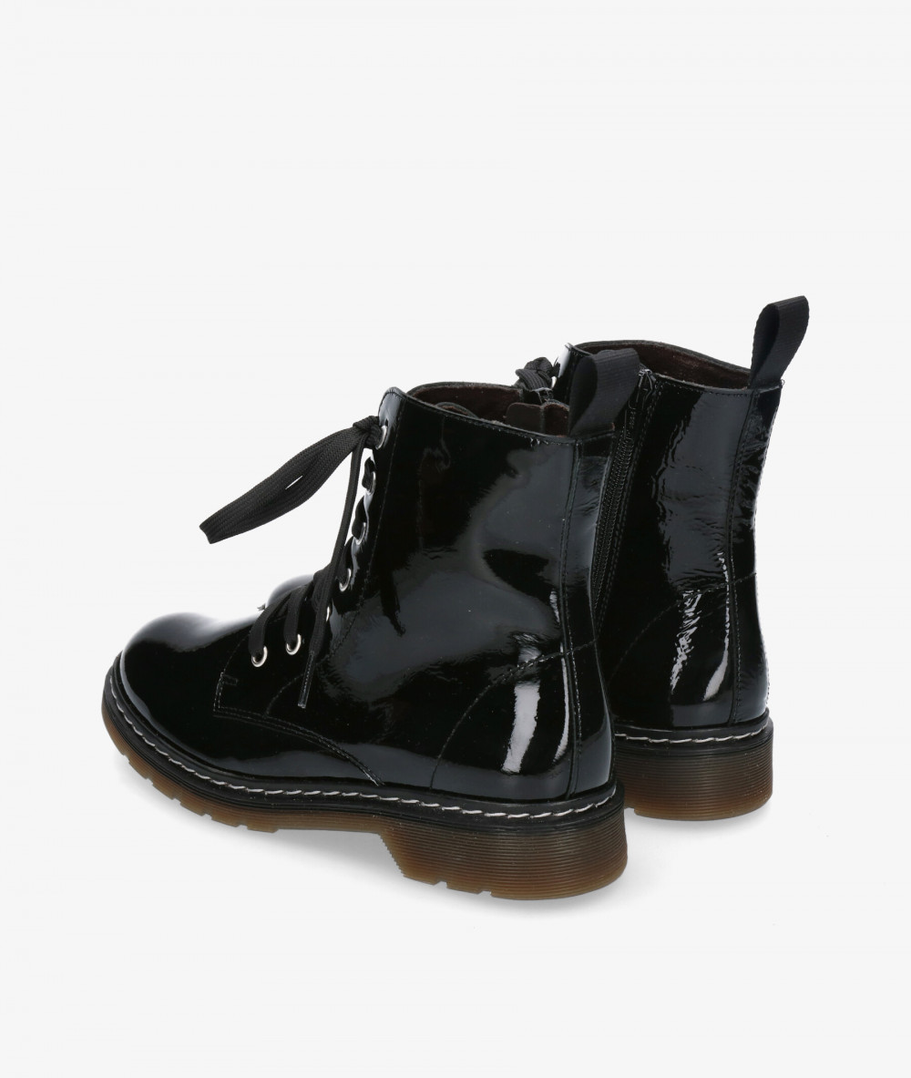 Botines Kissia  503 en charol negro Botines Kissia  503 en charol negro