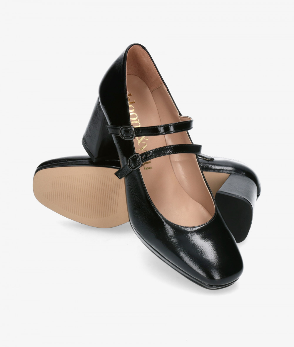 vestir con plataforma bloom&you SABRINA en charol negro