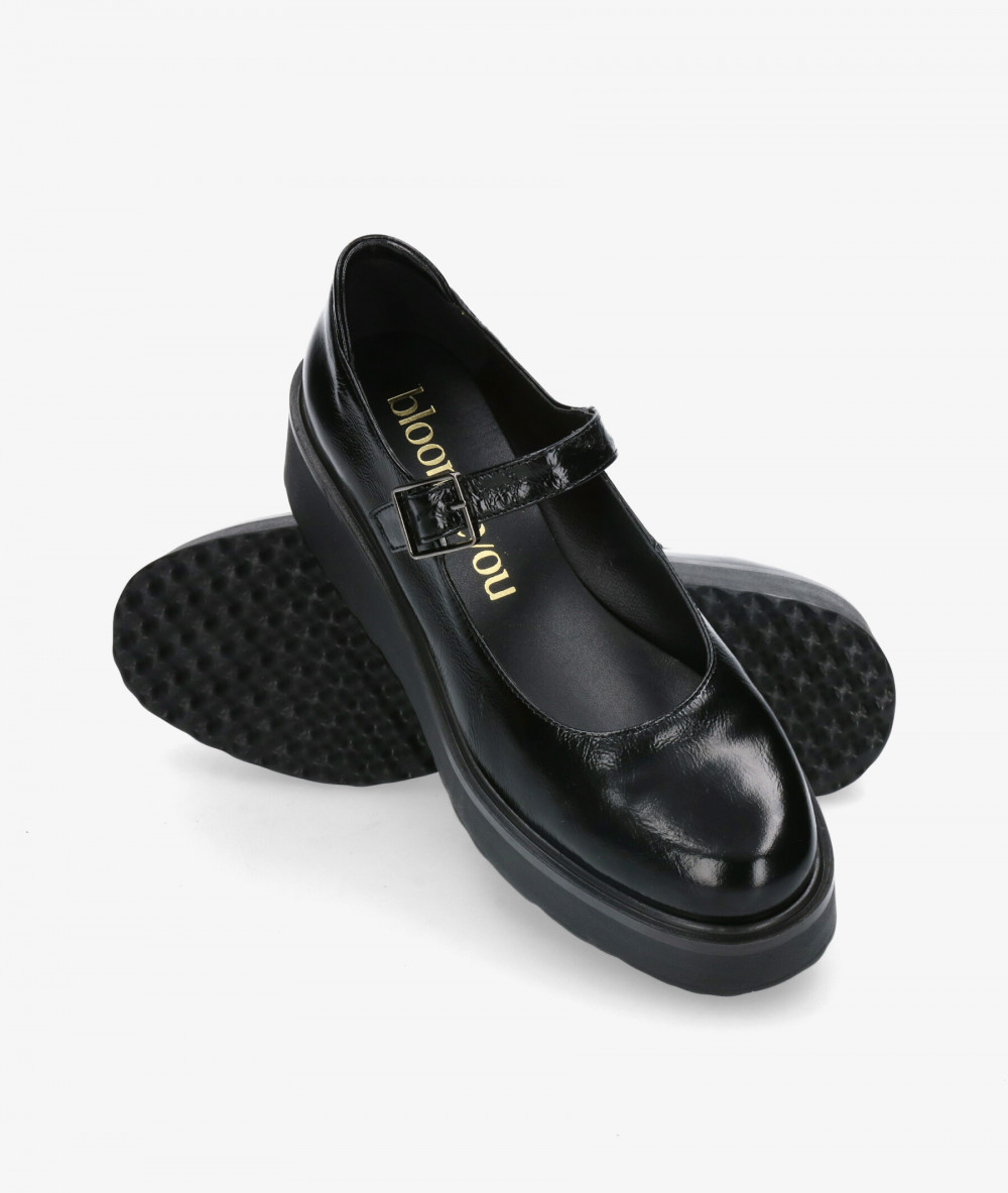 DOBLE PISO bloom&you KALE en charol negro DOBLE PISO bloom&you KALE en charol negro