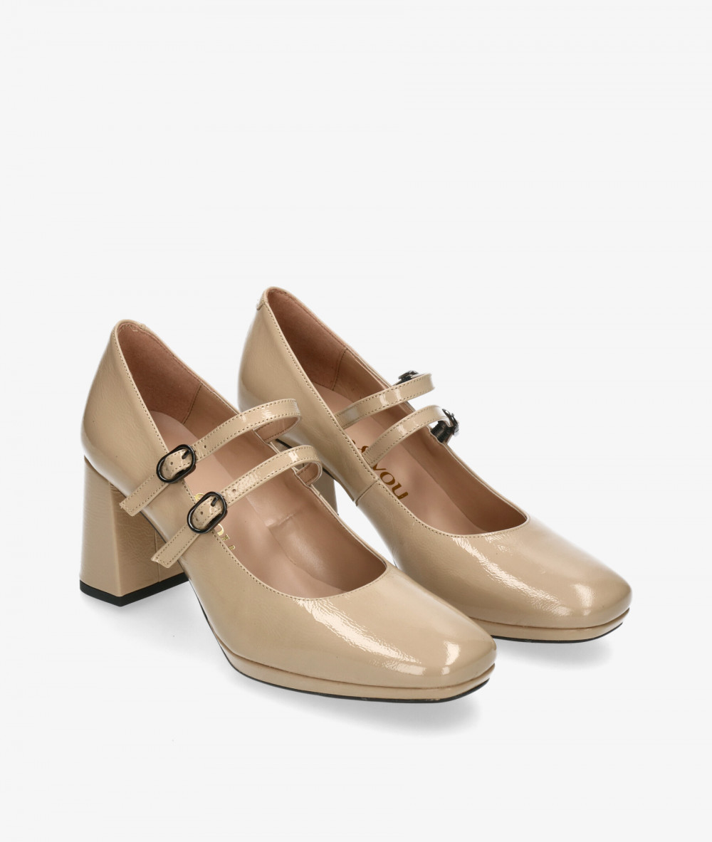 vestir con plataforma bloom&you SABRINA en charol taupe