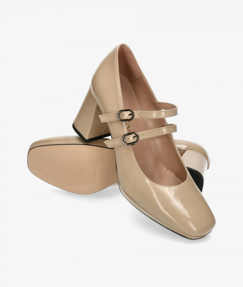 vestir con plataforma bloom&you SABRINA en charol taupe