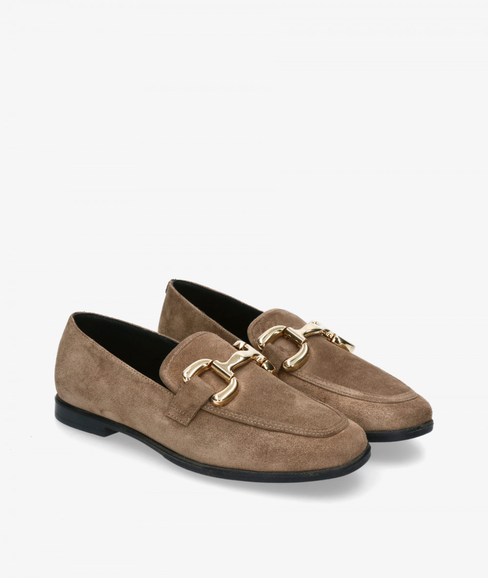 Mocasines Viguera 8015 en serraje taupe Mocasines Viguera 8015 en serraje taupe