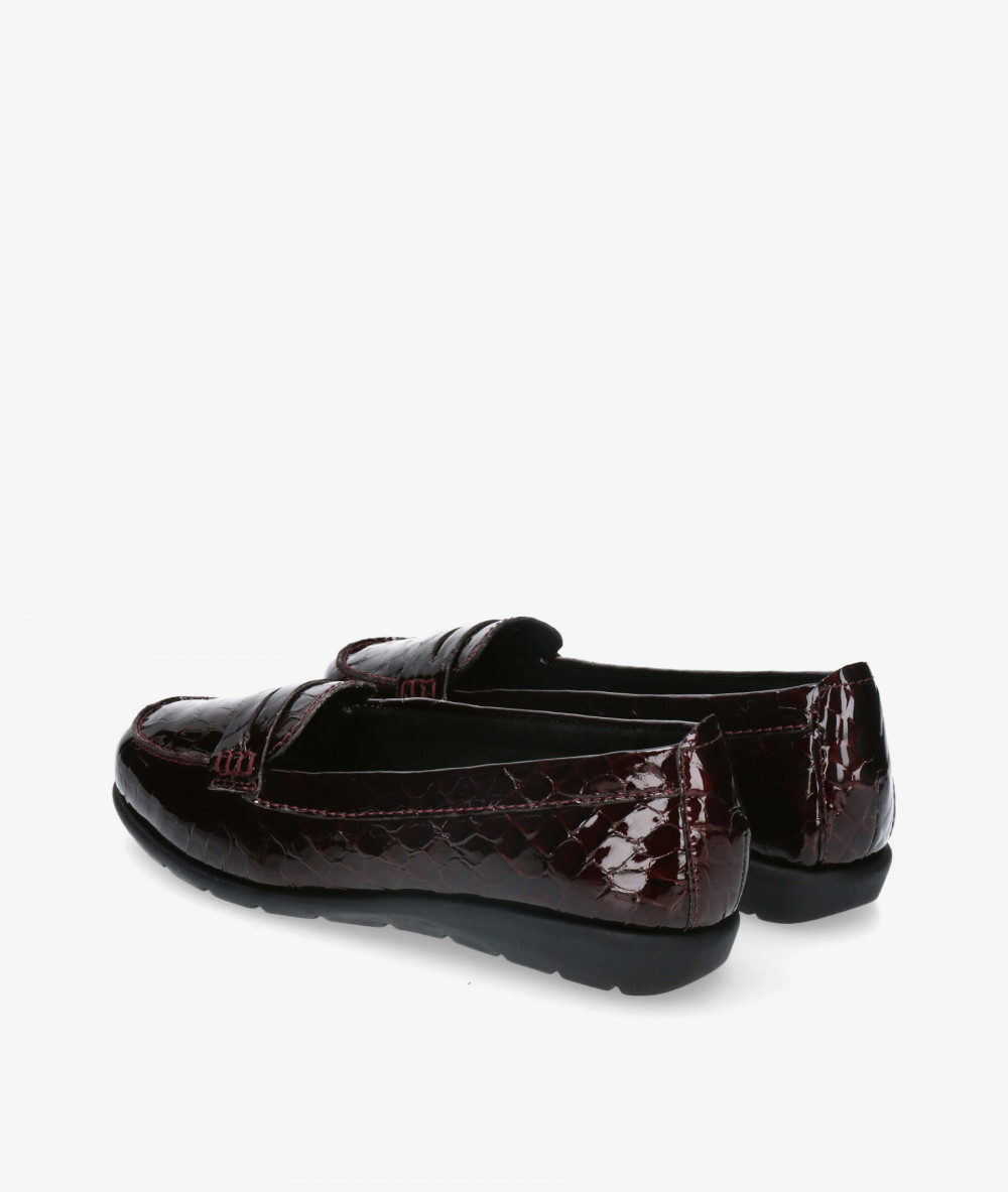 Zapatos confort St. Gallen ABRIL 20-10-15539 en coco burdeos