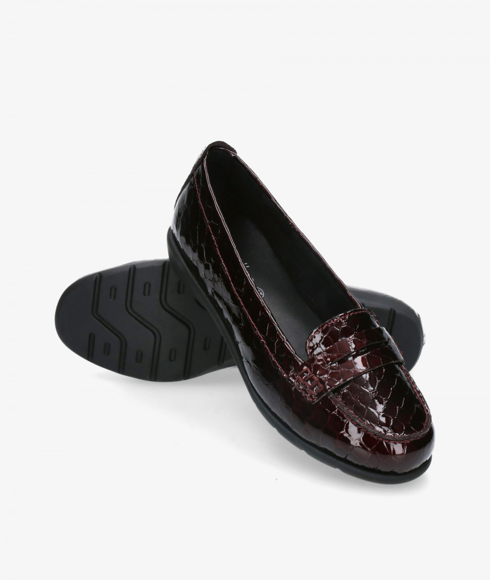 Zapatos confort St. Gallen ABRIL 20-10-15539 en coco burdeos