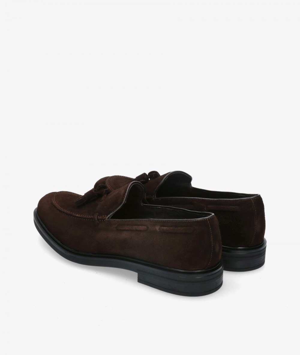 HOBBS- DON Dress rubber sole shoes 10980 in brown split suede