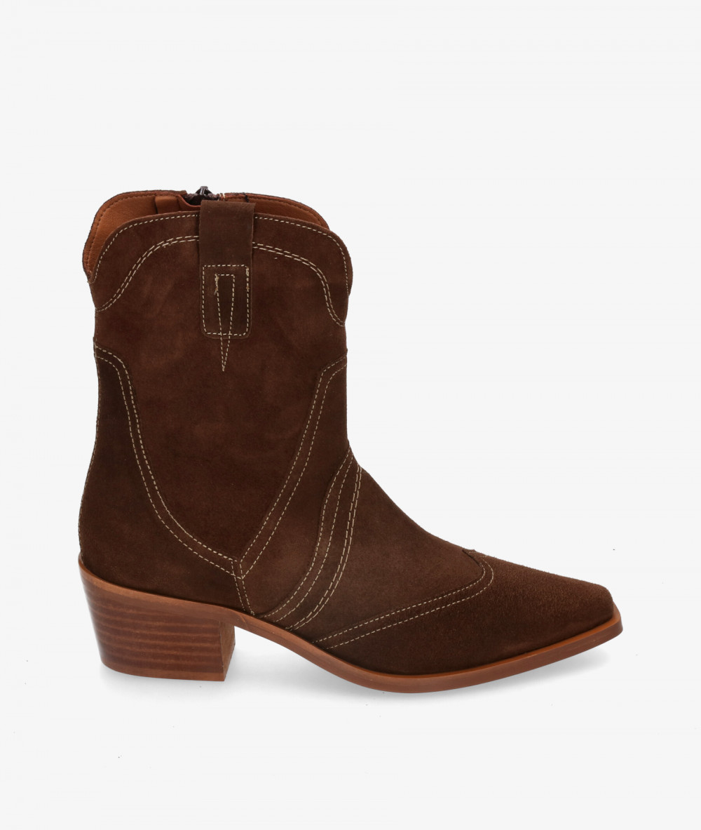 Botines Bryan  5801 en serraje marrón Botines Bryan  5801 en serraje marrón