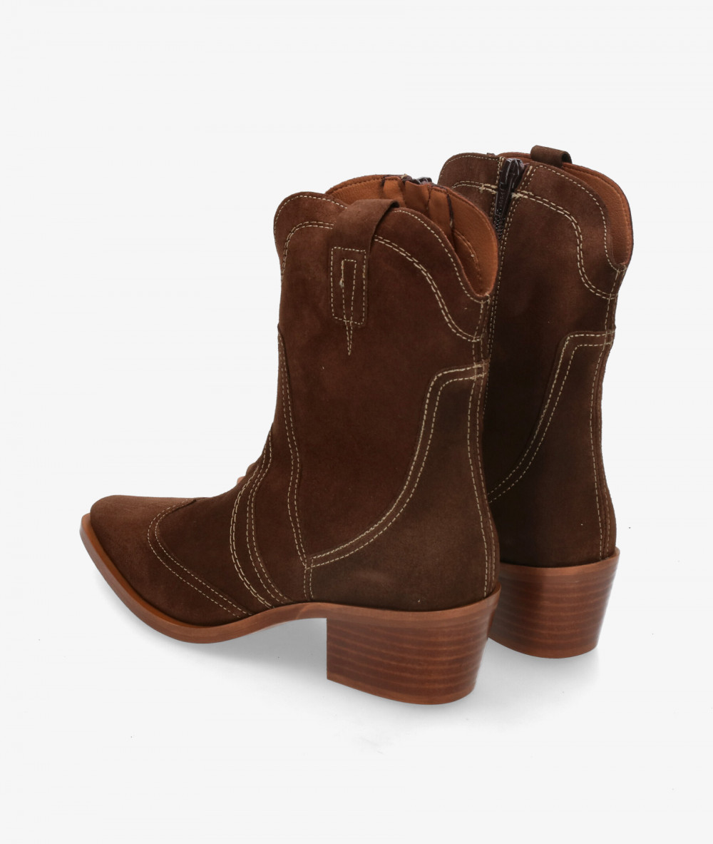 Botines Bryan  5801 en serraje marrón Botines Bryan  5801 en serraje marrón