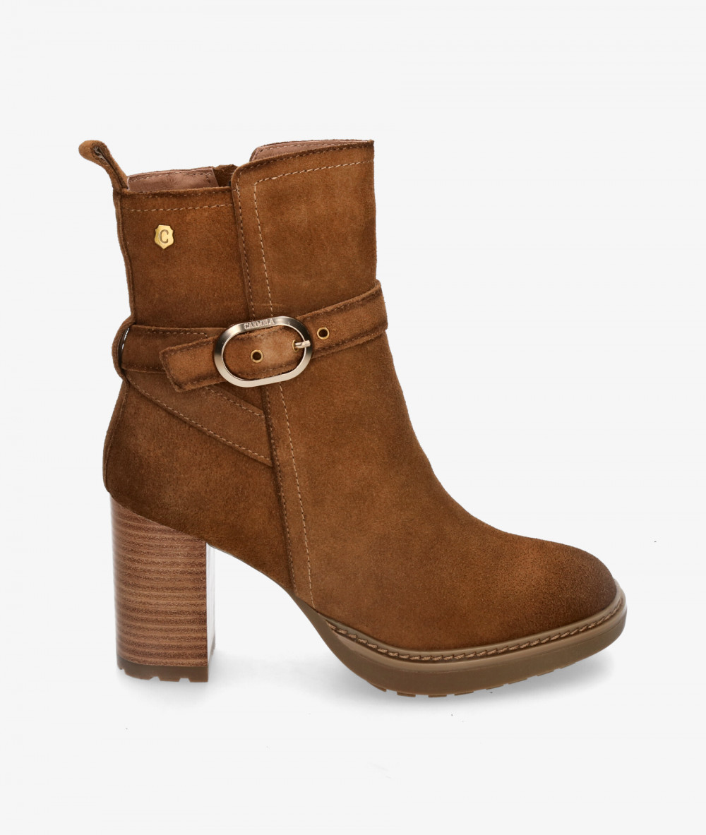 Botines Carmela  161135 en serraje cuero Botines Carmela  161135 en serraje cuero