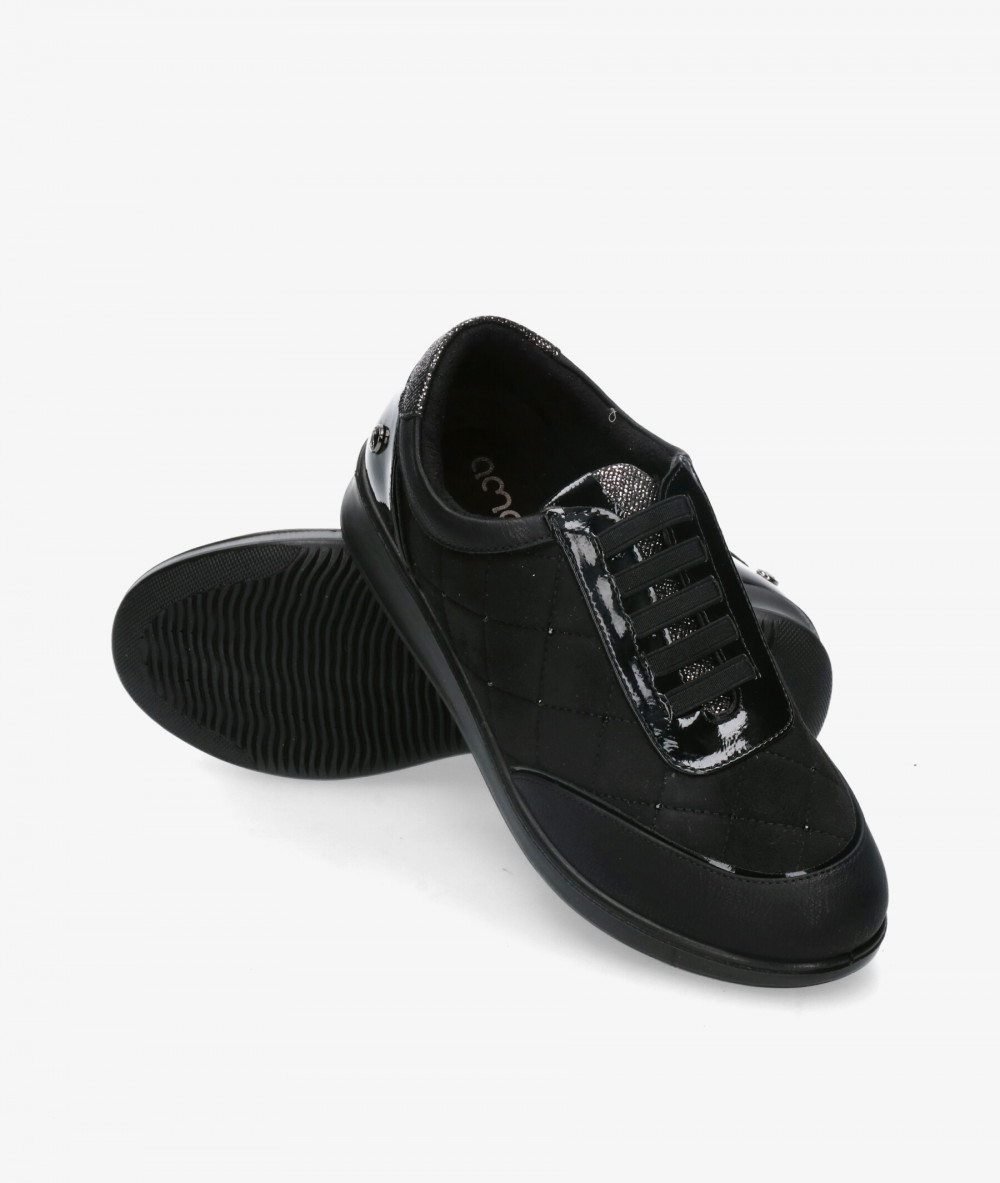 Zapatos confort Amarpies 22307 en negro Zapatos confort Amarpies 22307 en negro