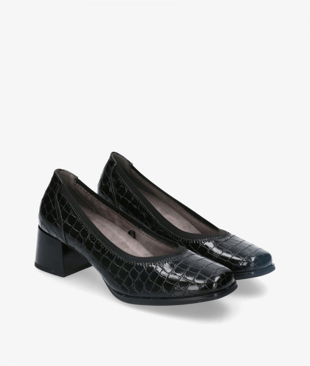 Zapatos de vestir Amarpies 25381 en coco negro Zapatos de vestir Amarpies 25381 en coco negro