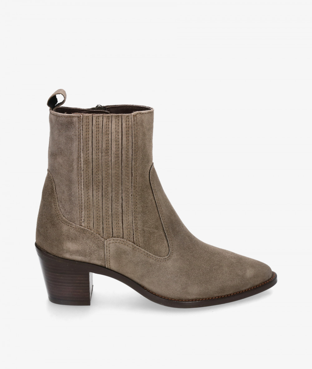 Botines Alpe  2581 en serraje gris Botines Alpe  2581 en serraje gris