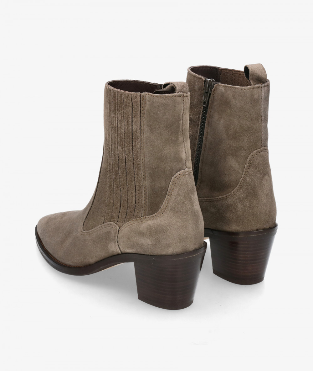 Botines Alpe  2581 en serraje gris Botines Alpe  2581 en serraje gris