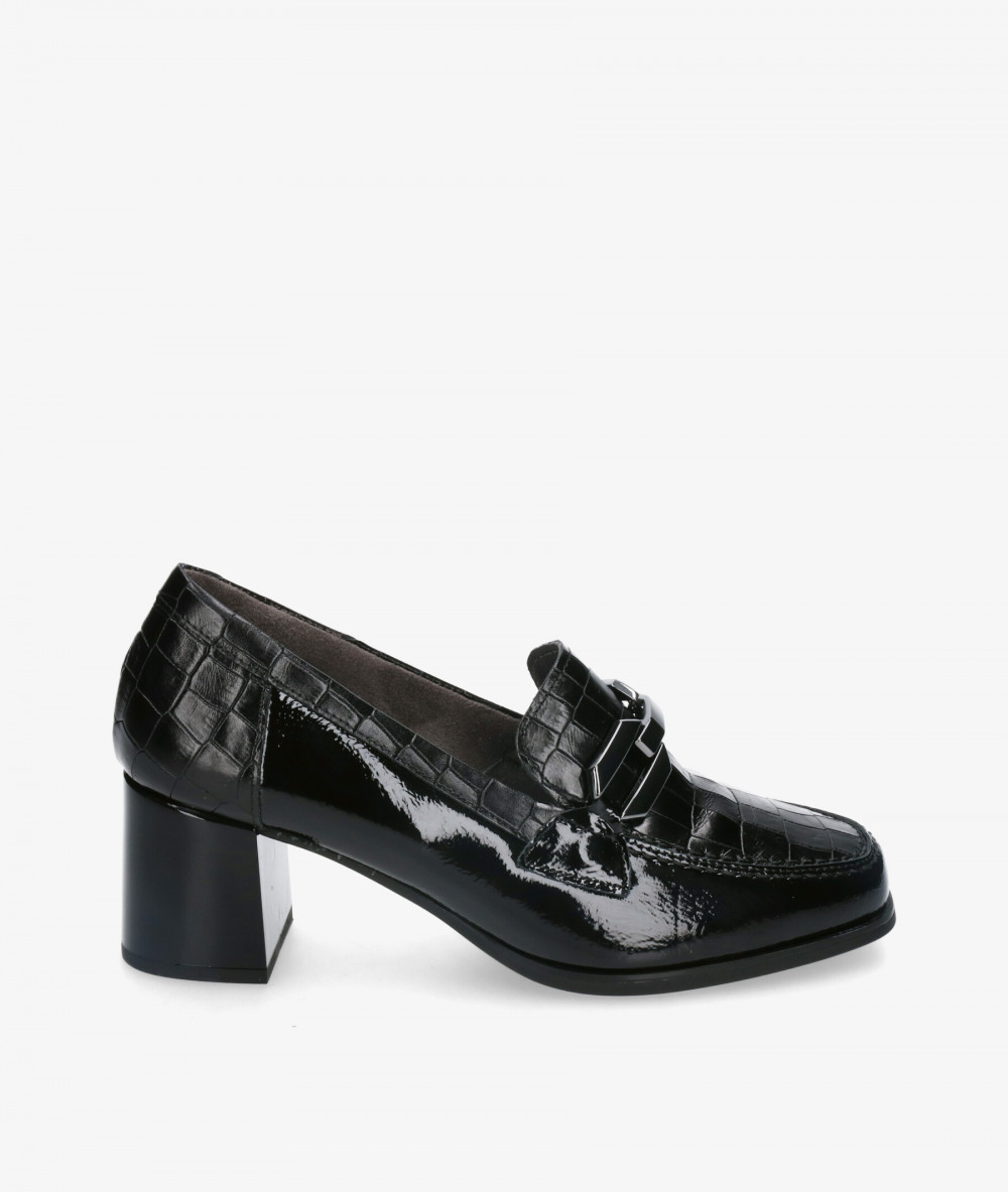 Zapatos de tacón Pitillos 5402 en coco negro Zapatos de tacón Pitillos 5402 en coco negro