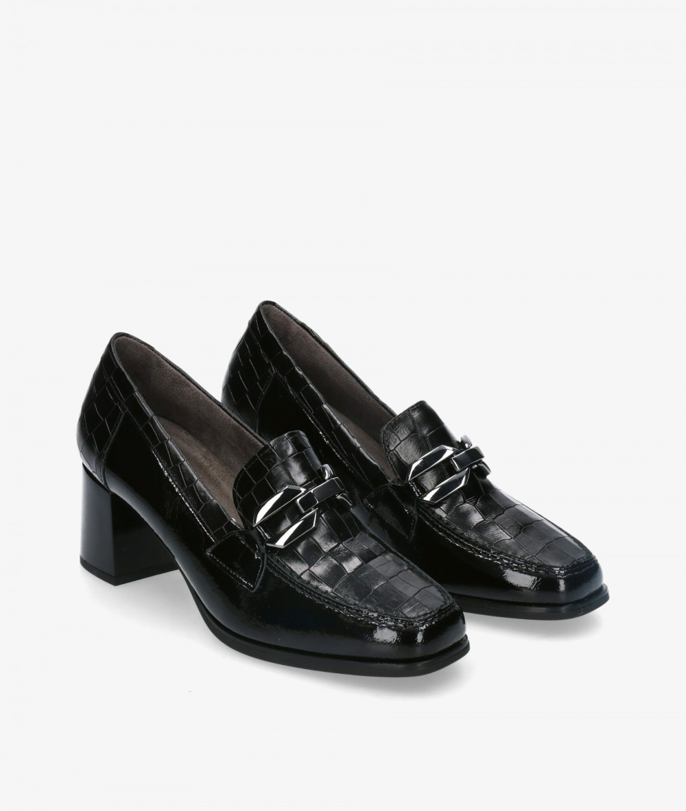 Zapatos de tacón Pitillos 5402 en coco negro Zapatos de tacón Pitillos 5402 en coco negro