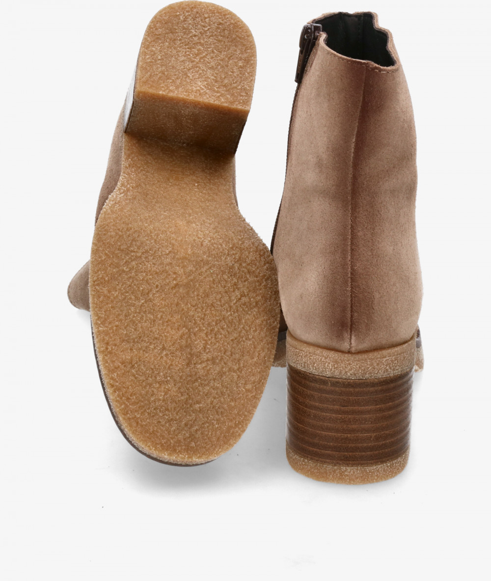 Botines Kénnebec  803 en serraje taupe Botines Kénnebec  803 en serraje taupe