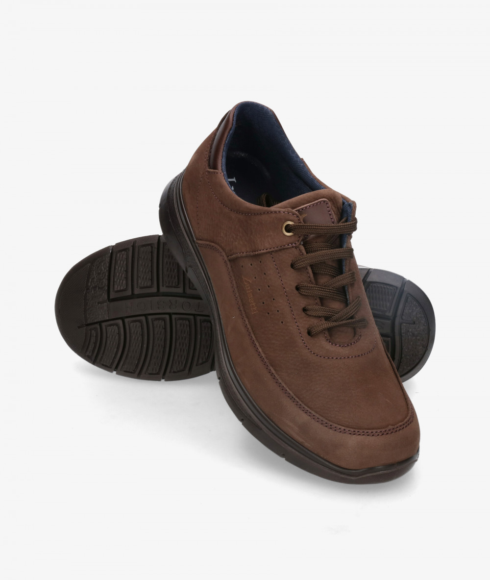 Zapatos casual LUISETTI 36102 NO en nobuck marrón Zapatos casual LUISETTI 36102 NO en nobuck marrón