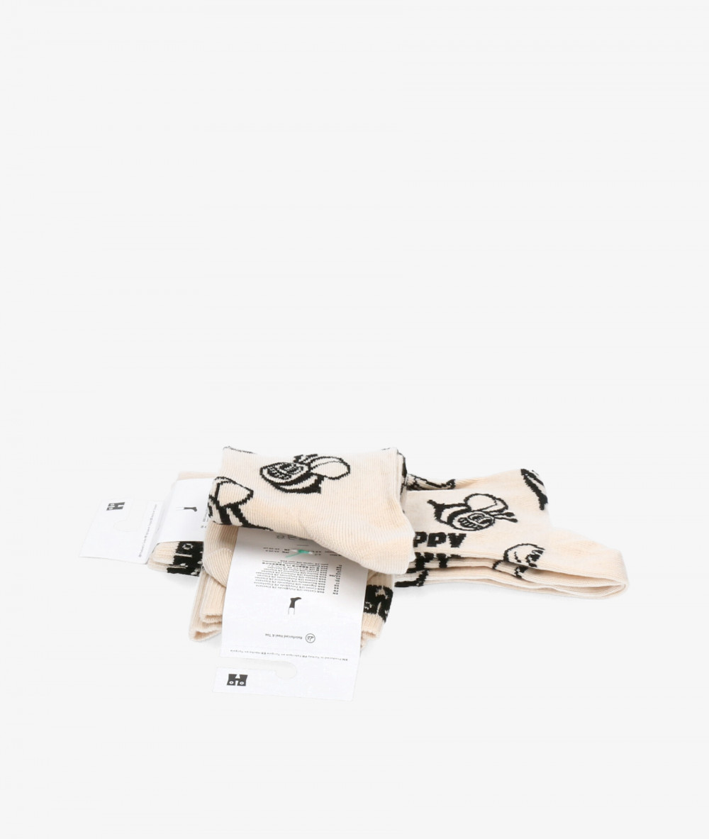 Calcetínes unisex HAPPY SOCKS P000136 en beige