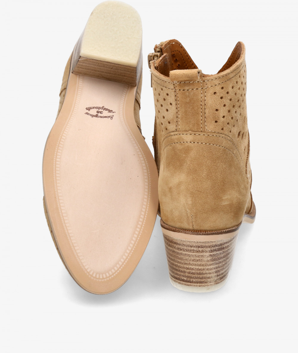 Botines Alpe  5052 en serraje taupe