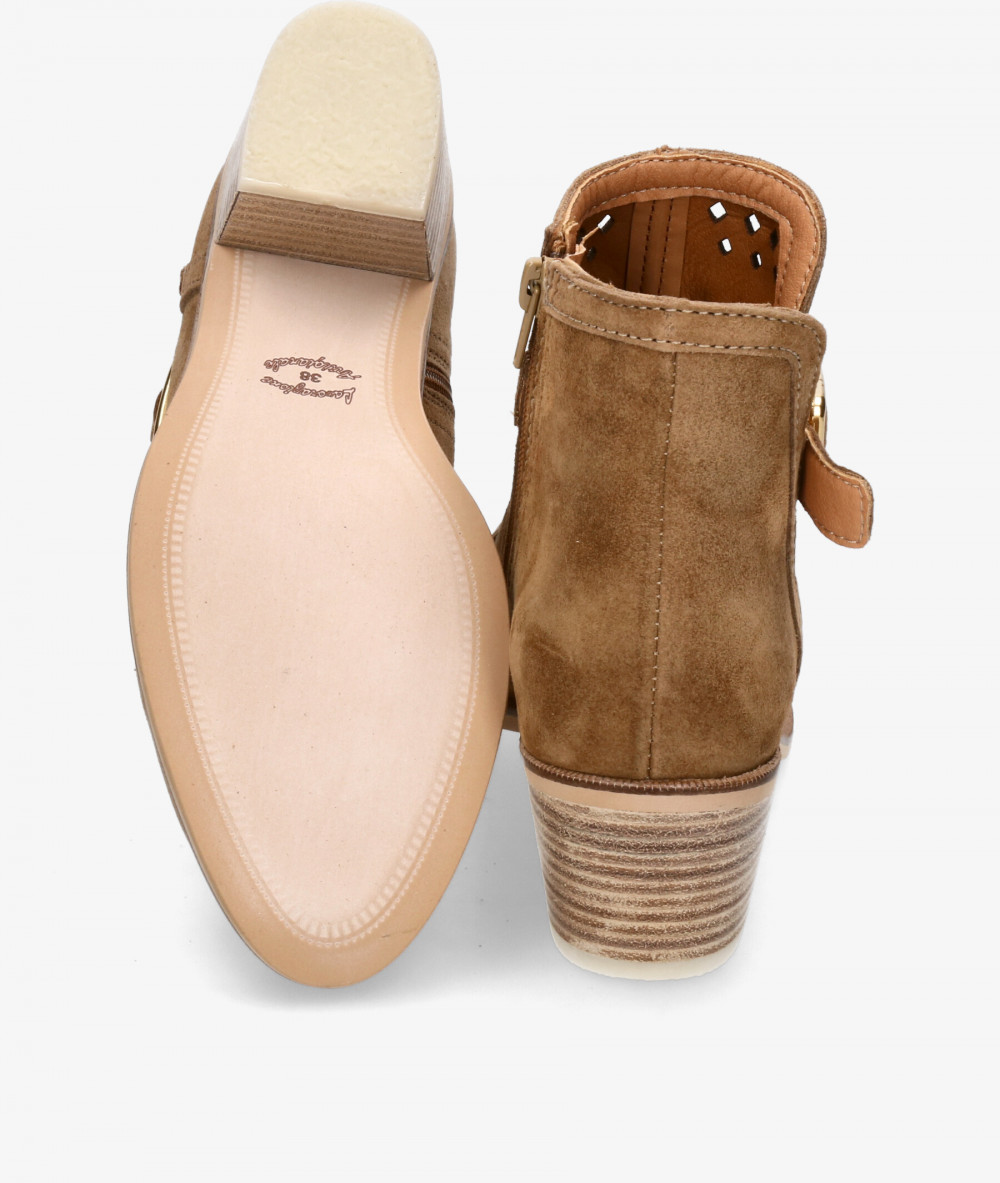 Botines Alpe  5054 en serraje cuero