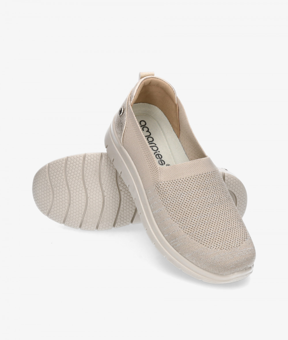 Amarpies everyday low heels shoes 26331 in beige