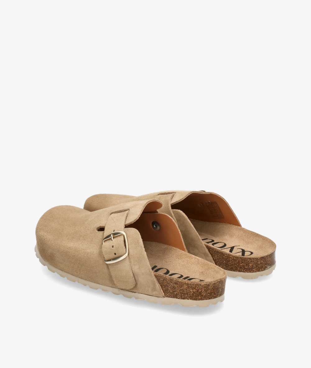 Zapatos planos bloom&you RITA en serraje taupe