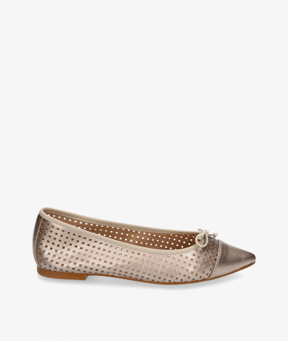 bloom&you Ballerinas JULIETA in taupe metallic